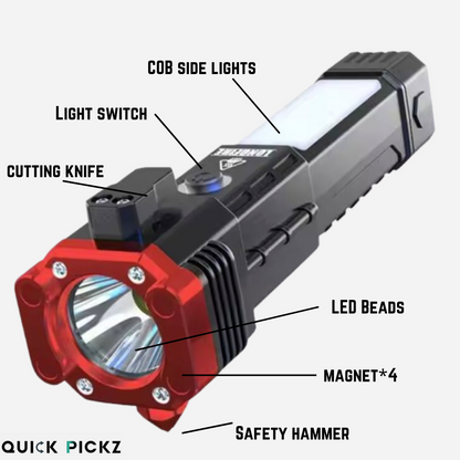 Multifunctional Work Portable LED Flashlight