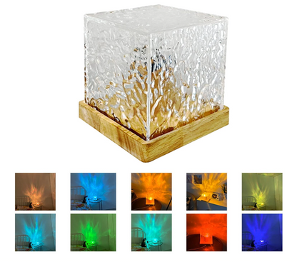 Rotating Water Ripple Night Light Aura Lamp