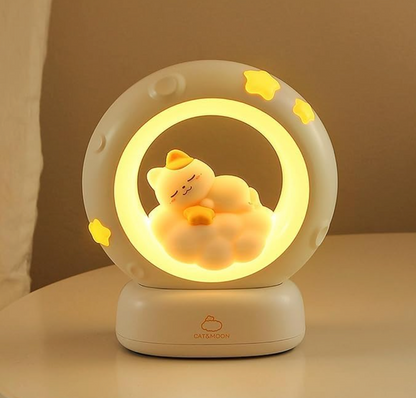 Sleeping Cat LED Night Light Lamp with Touch Control