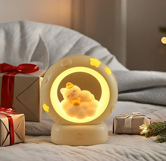 Sleeping Cat LED Night Light Lamp with Touch Control